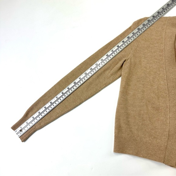 Banana Republic womens cardigan camel merino wool cashmere crop Small neutral - Picture 8 of 9